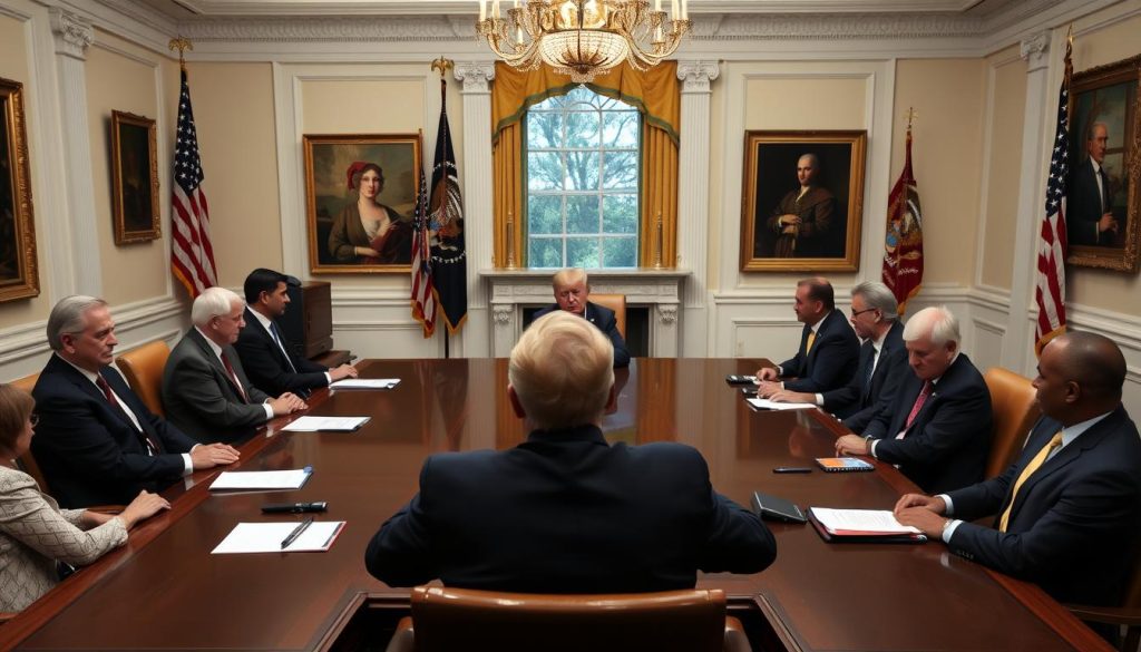 Trump's cabinet meeting at the White House